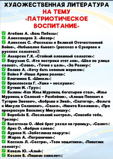 Рекомендуемая литература по патриотическому воспитанию Рекомендуемая литература по патриотическому воспитанию.